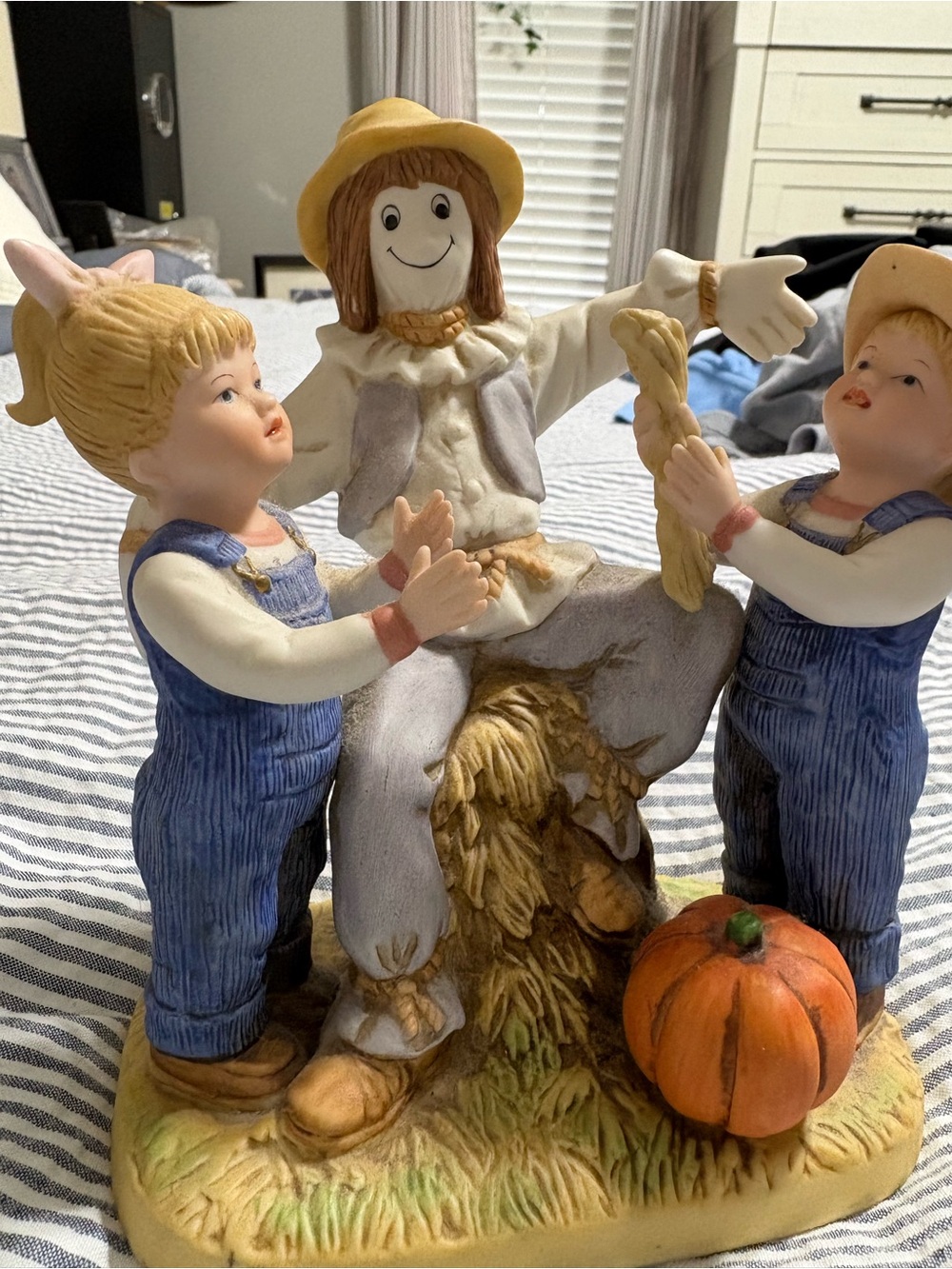 Homco White Ceramic Figurine Base with 'Three Jaxs' Label